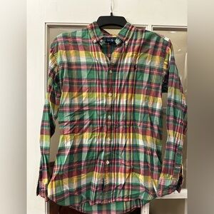 Ralph Lauren Youth Button Up Long Sleeve Short Size 14-16 Large
